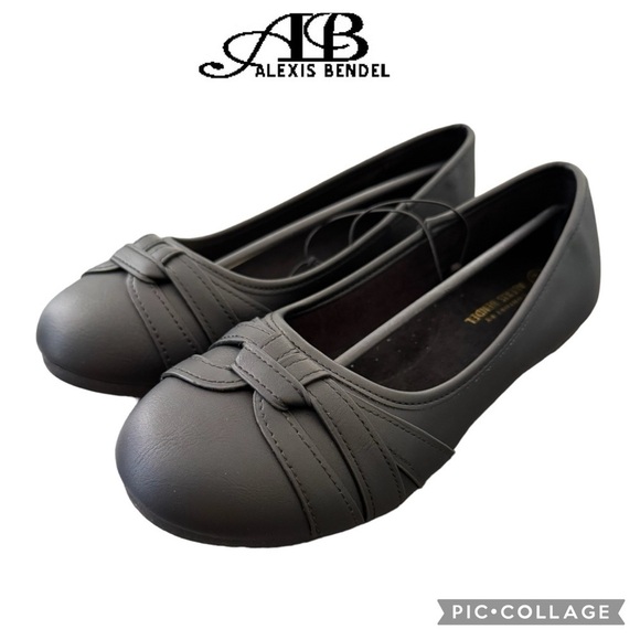 Alexis Bendel black flats comfort cushioned shoes size 6.5 NWT - Picture 1 of 13